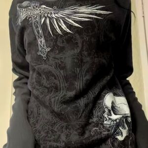 Ed Hardy Black Gothic Long Sleeve Shirt